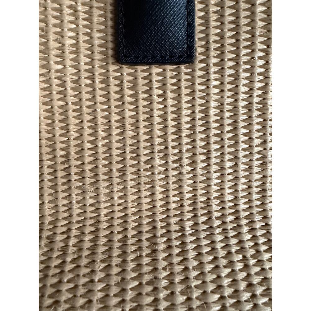 kate spade Black and Natural Straw Top-Handle Shoulder Bag - Picture 5 of 15